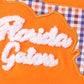 Orange florida french knot ruffle girl set