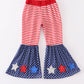 Patriotic star girl bell pants