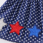 Patriotic star girl bell pants