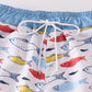 Fish print men swim trunks