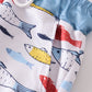 Fish print men swim trunks