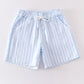 Blue stripe men swim trunks