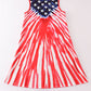 Patriotic flag print woman dress