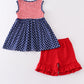 Patriotic star flag print girl set