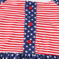 Patriotic star flag print women dress