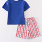 Blue Patriotic flag boy set