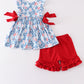 I love USA patriotic embroidery girl set