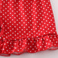 Red patriotic star flag print girl set