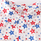 Red patriotic star print men shirt