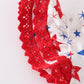 Red patriotic star print girl bubble