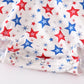 Red patriotic star print girl bubble