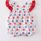 Red patriotic star print girl bubble