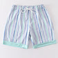 Blue stripe men swim trunks