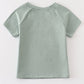 Sage chicken applique boy top