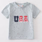 Patriotic USA french knot boy top