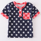 Patriotic star print boy top