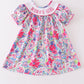 Pink floral print mama's girl embroidery dress