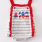 Patriotic popsicle applique stripe girl bubble