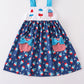 Patriotic popsicle embroidery strap dress