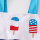 Patriotic popsicle embroidery strap dress