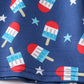 Patriotic popsicle embroidery strap dress