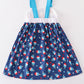 Patriotic popsicle embroidery strap dress