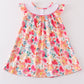 Floral print I love MAMA embroidery dress