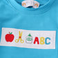 Blue apple ABC embroidery boy set