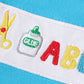 Blue apple ABC embroidery boy set