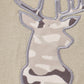 Camouflage deer applique boy romper