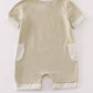 Camouflage deer applique boy romper