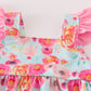 Pink floral ruffle girl bubble