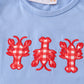 Red plaid lobster applique girl set