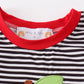 Red pencil applique boy set