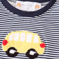 Navy bus french knot boy set