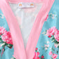 Mint floral women pajamas robe