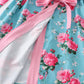 Mint floral women pajamas robe