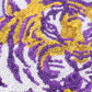 Purple gold LSU tiger sequin laser skort set