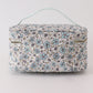 Green floral makeup bag