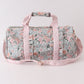 Pink floral travel bag