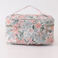 Pink floral makeup bag