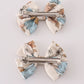 Floral print 2pc hair bow