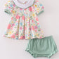 Floral print baby girl set