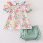 Floral print baby girl set