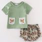 Camouflage duck embroidery baby set