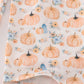 Orange pumpkin print girl jumpsuit