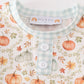 Green pumpkin print girl ruffle shorts set