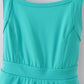 Green active sporty ruffle tennis dress