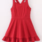 Wine active sporty ruffle tennis dress