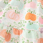 Pumpkin print ruffle girl set